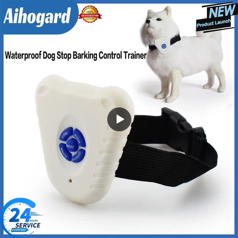 

Waterproof Dog Stop Barking Control Trainer Training Device Ultrasonic Dog Anti Bark Collar Control Trainer Button Repeller