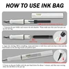 50pcs Black Universal Fountain Pen Metal Ink Pens Frosted Black 2.6mm Converter Filler Business Office School Supplies Writing 4