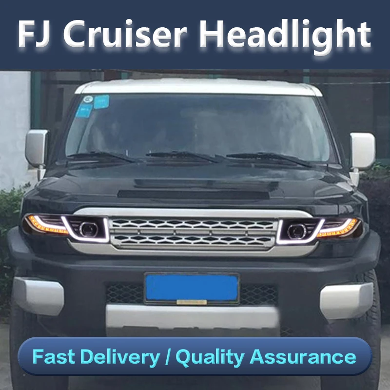 ヘッドランプトヨタfjクルーザーledヘッドライト2004から2016ヘッド