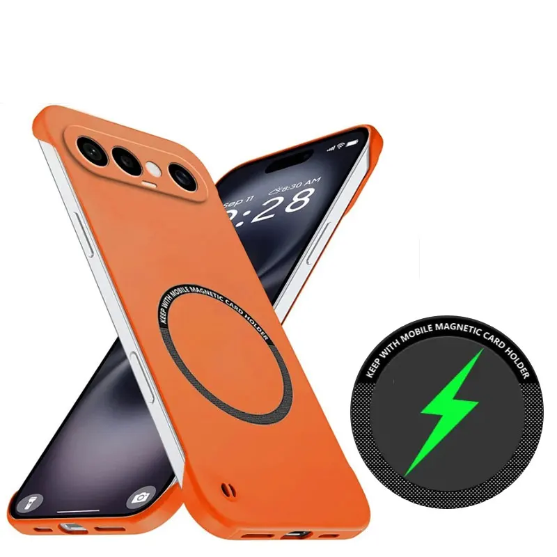 Ultra Thin Frameless Magnetic Wireless Charging Shockproof Case with Skin-Feel Finish