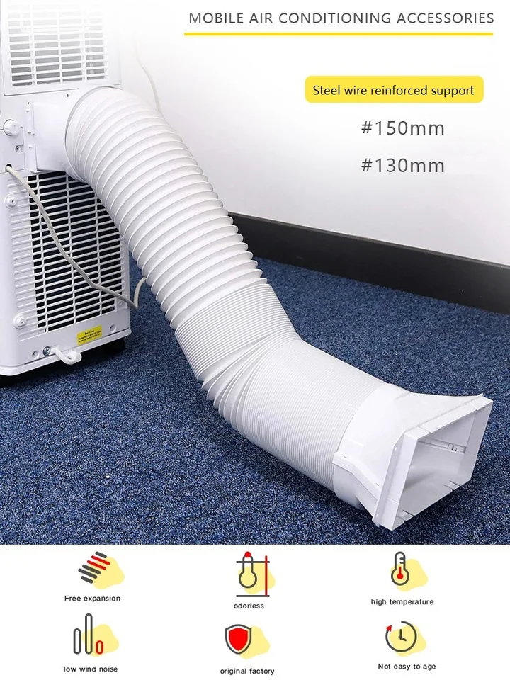 Tubo Di Scarico Estensibile Per Condizionatore – Diametro 13 Cm, Lunghezza 1,5 M – Ricambio