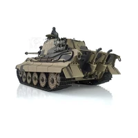 HENG LONG Tiger II 1/16 7.0 Plastic King Tiger Barrel Recoil RTR RC Tank 3888A 360° Turret Machine Gun Tracks Toys TH19736 2