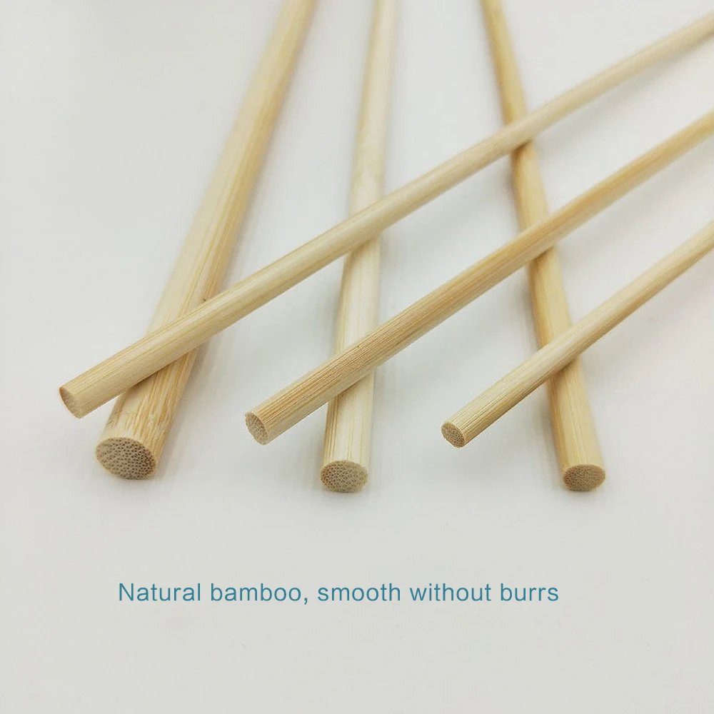50PCS Multi-size Round Bamboo Sticks DIY Handcraft Making