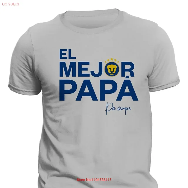 T-shirt vintage délavé pour la Fête des Pères Pumas De La Unam Le meilleur papa pour toujours, style streetwear décontracté et doux pour homme 1