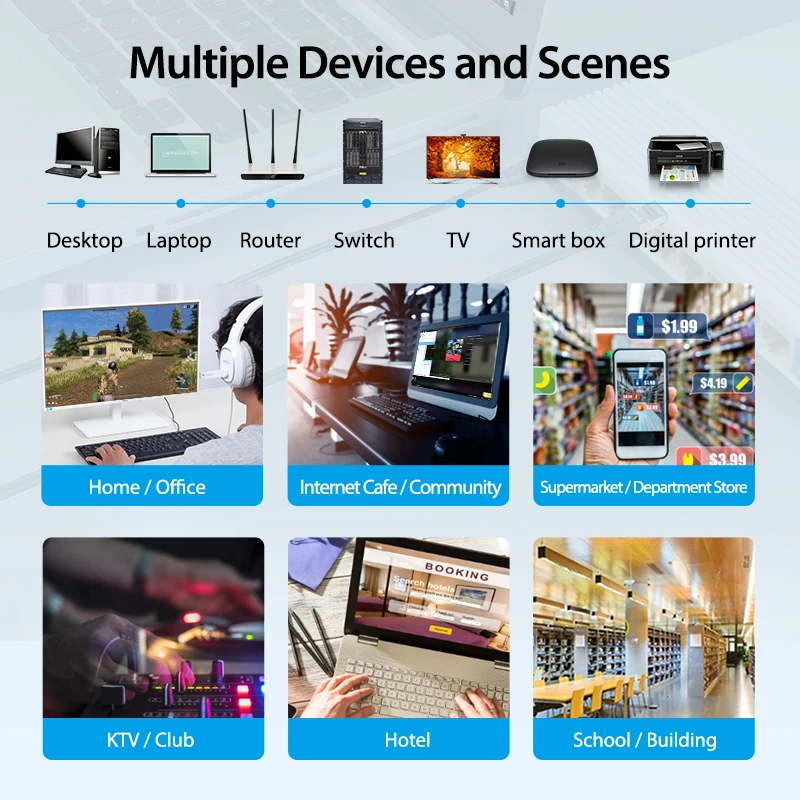 Vention CAT8 Ethernet Cable 40Gbps 2000MHz CAT 8 Networking Cotton Braided Internet Lan Cord for Laptops PS 4 Router RJ45 Cable 6 Vention CAT8 Ethernet Cable 40Gbps 2000MHz CAT 8 Networking Cotton Braided Internet Lan Cord for Laptops PS 4 Router RJ45 Cable - Image 6