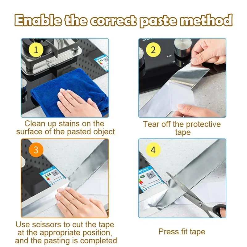 NEW Sink Waterproof Sticker Anti-mold Tape Countertop Toilet Gap Heat Insulation Aluminum Foil Tape Bathroom Kitchen Accessories