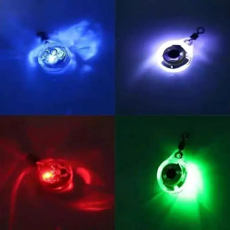 Mini Fishing Lure Light Eye Shape LED Deep Drop Underwater Fishing Lure Trap Light Luminous Fishing Squid Fishing Bait Lure