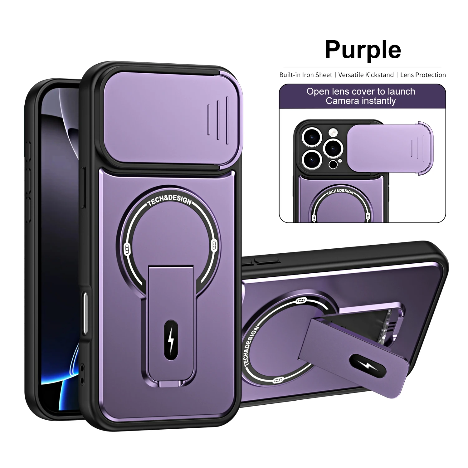 Magnetic Bracket Holder with Shockproof Lens Protection Cover