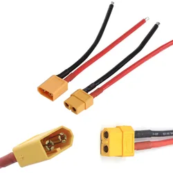 1PC of XT60 Battery Male Female Connector Plug with Silicon 14 AWG Wire for 7.4v 11.1v 14.8v 22.2v battery 10cm*3.5mm 55A