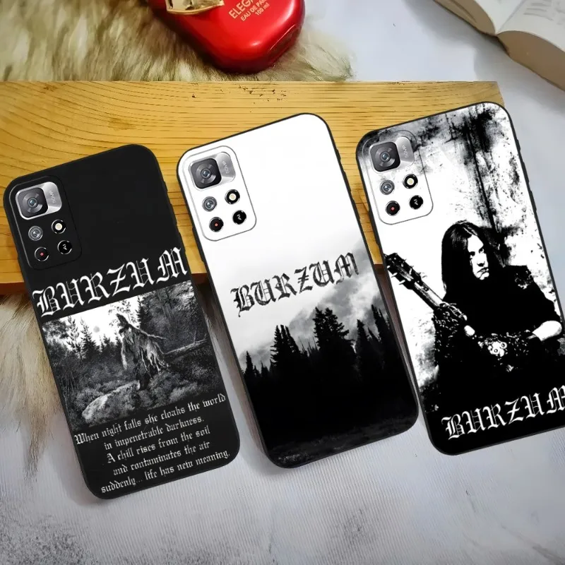 Чехол для телефона Burzum Filosofem BRZM для Xiaomi 13 12 11 9 Ultra Redmi Note 10 Lite POCO M4 M3 Pro Plus, черный мягкий чехол