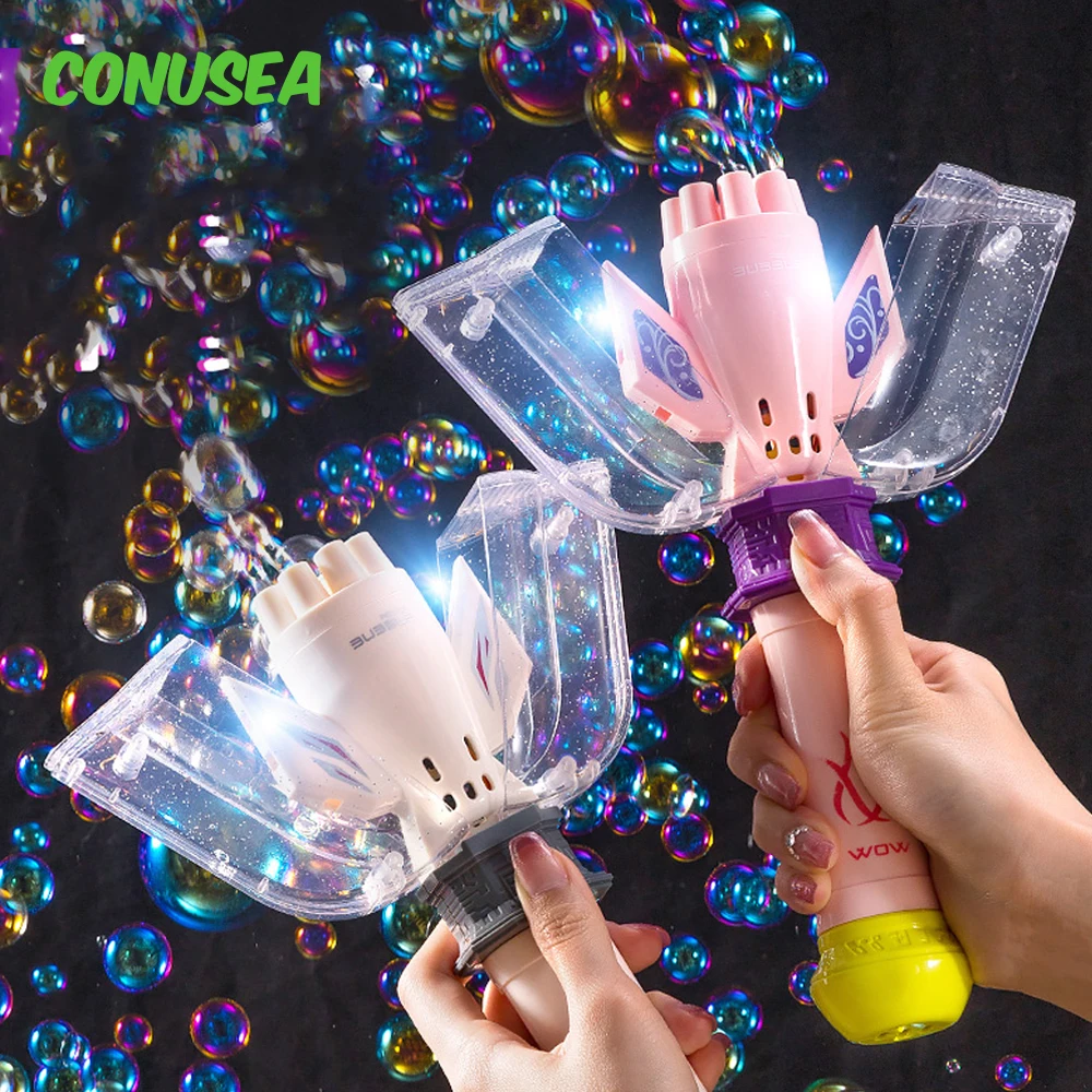 

Electric Bubble Gun Soap Bubbles Machine Blower Children's Magic Wand Bubble Blowing Toys for Boys Girls Outdoor Wedding Party