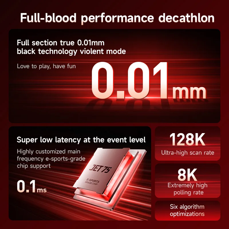 Mchose JET75 Mechanical Keyboard Magnetic Switch 8k Hotswap Gasket RGB JET 75 Esports Gaming Keyboard