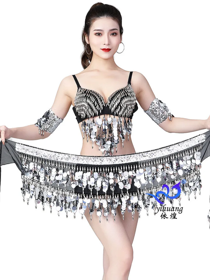 Sciarpa Con Monete Per Danza Del Ventre, Cintura Regolabile Con Nappe, In Metallo Resistente, Adatta A Zumba, Festival E Halloween