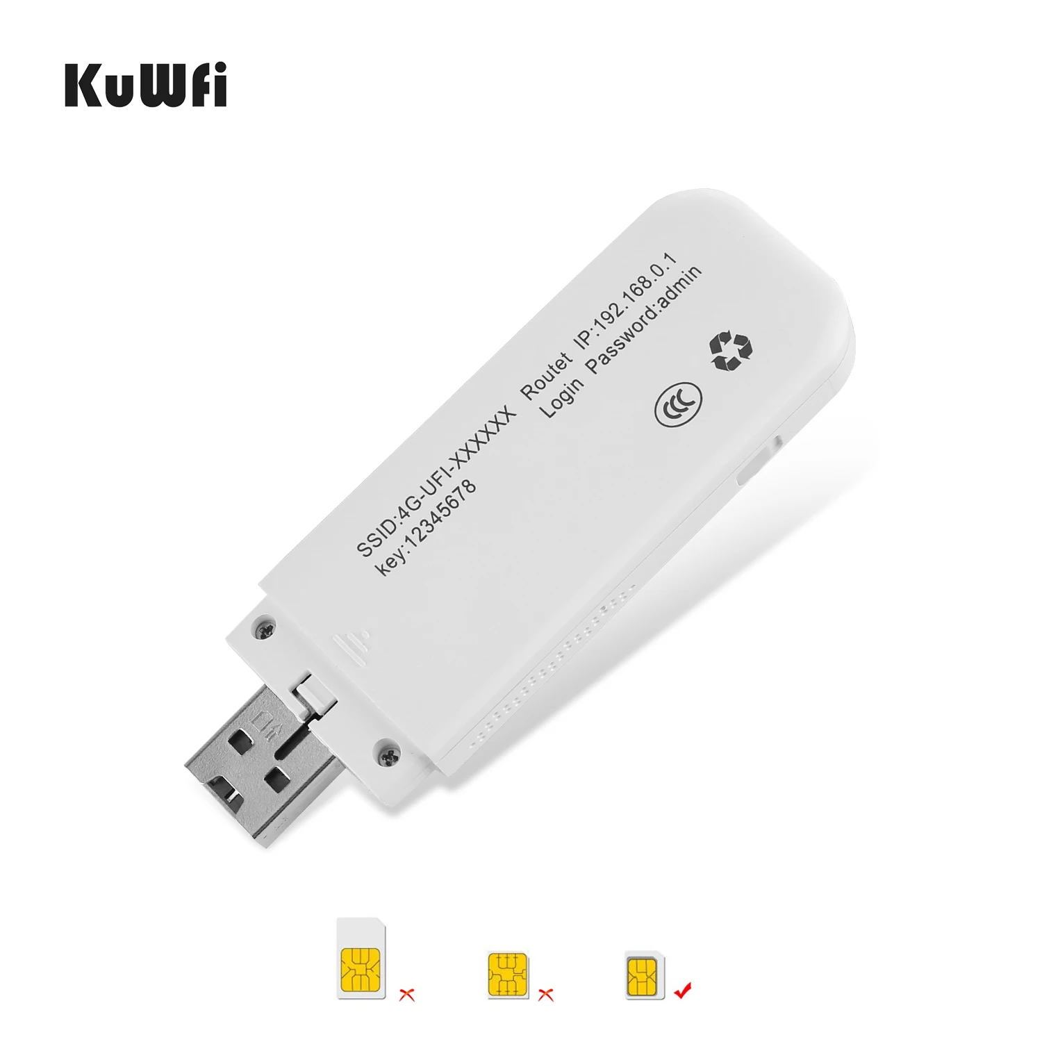 Kuwfi-modem Roteador sem Fio Usb 150mbps 4g Lte Cartão Sim Portátil Móvel Mini Wifi Hotspot Dongle de Bolso para Carro Escritório Casa - Imagem 6