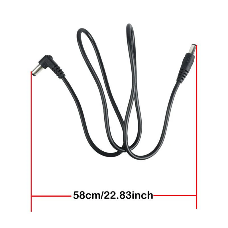 8개 DC 케이블 기타 이펙트 페달 패치 전원 리드/코드 60cm 블랙 사이징 2.1mm