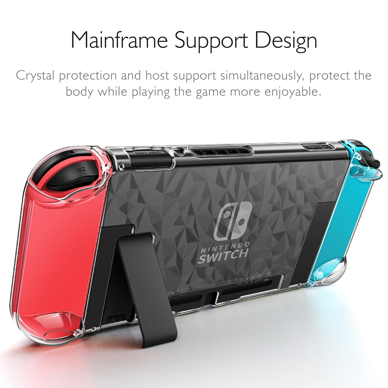 Housse de protection transparente Compatible avec Nintendo Switch et Joy-Con, étui Dockable pour contrôleur