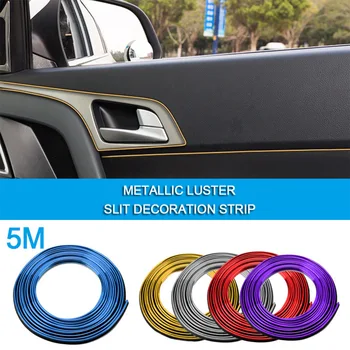 Car Interior Decoration Line Trim Door Center Console Gap Instrument Panel Decorative Line Chrome Glitter Modification Supplies 1