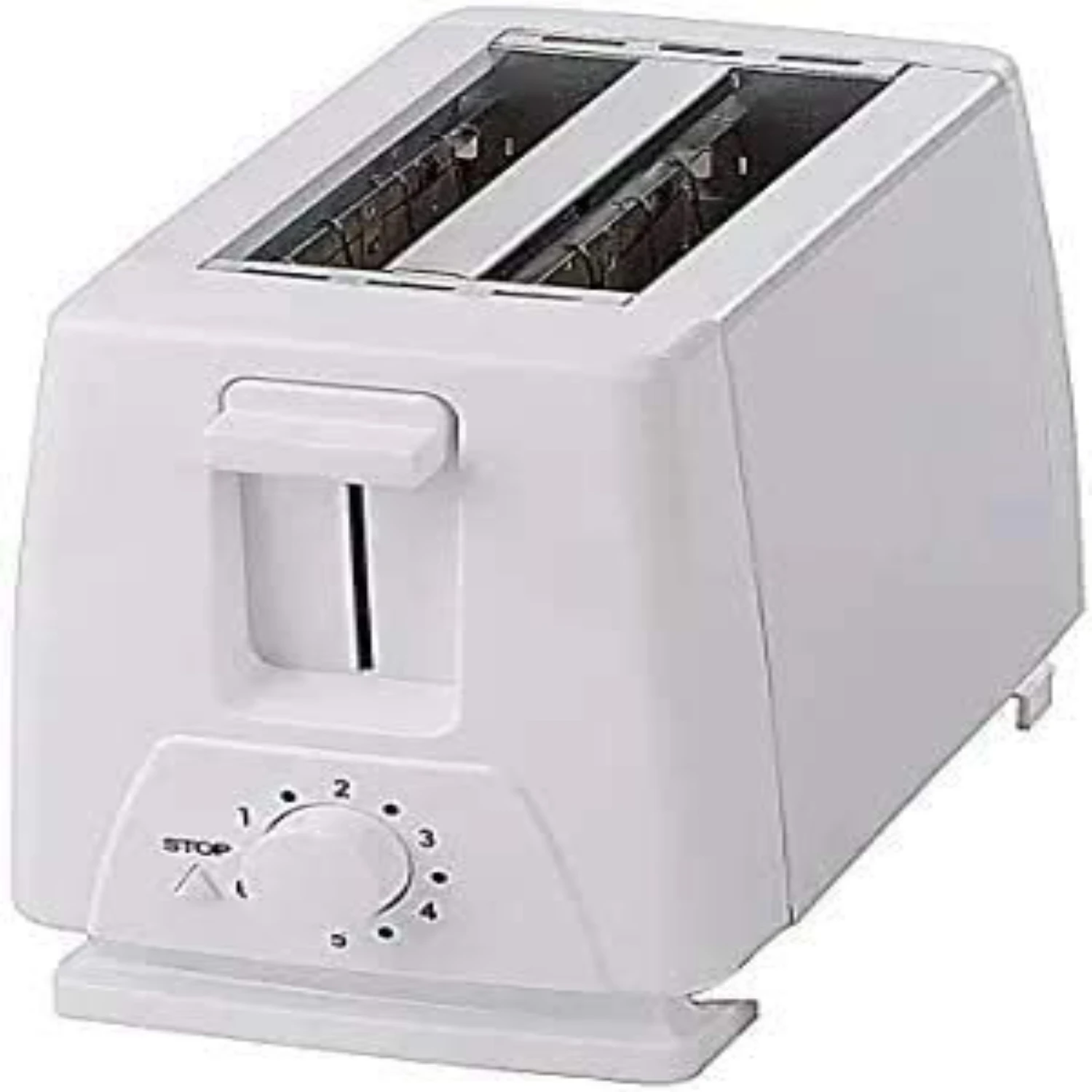 Practical, Extra Wide, Stainless Steel 2-Slice Toaster with Removable Crumb Tray and 6 Perfect White Settings-The Ideal Breakf