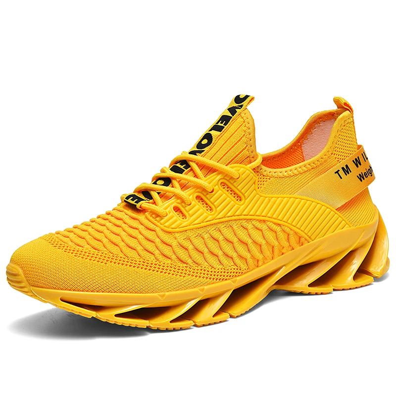Designer Men Casual Sneakers Trending Yellow Men Lace Up