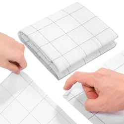 Lightweight Iron - On Nonwoven Fusible Interfacing with 2x2 Inch Grid for DIY Crafts and Quilting (White 1mx4m)