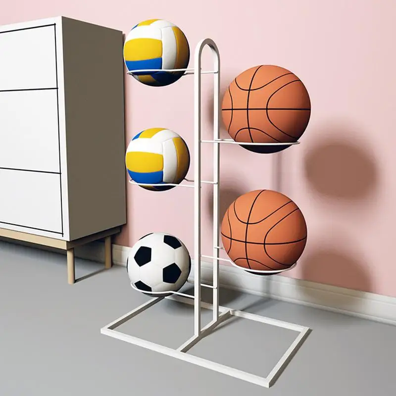 iron basketball stand 1/2/3/4/5 layers Multi-purpose Football Basketball Display Shelf Ball Holder basketball storage rack