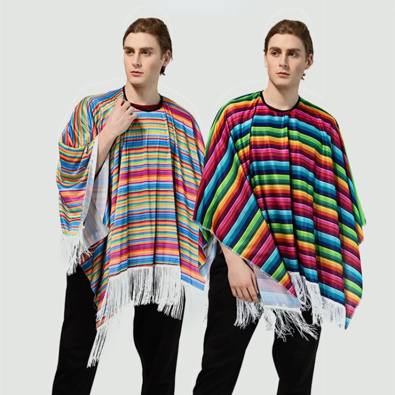 

Cosplay Festival Party Adult Mexican Costume Brother Ethnic Cape