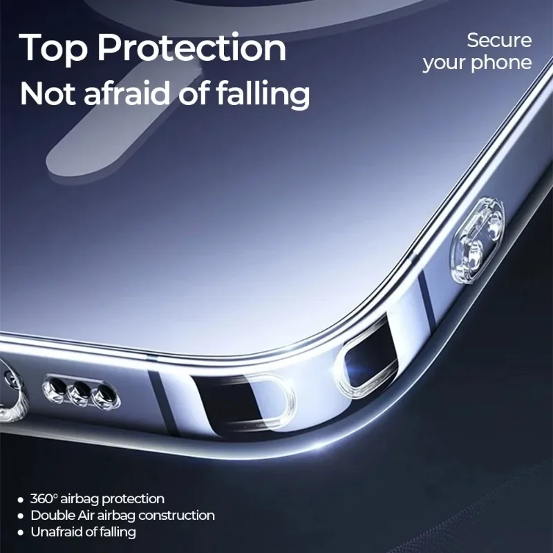 รูปสินค้า เคสซิลิโคนใสแท้สำหรับ iPhone 17/16/15/14/13/12/11 Pro Max Plus รองรับ Magsafe และชาร์จไร้สาย