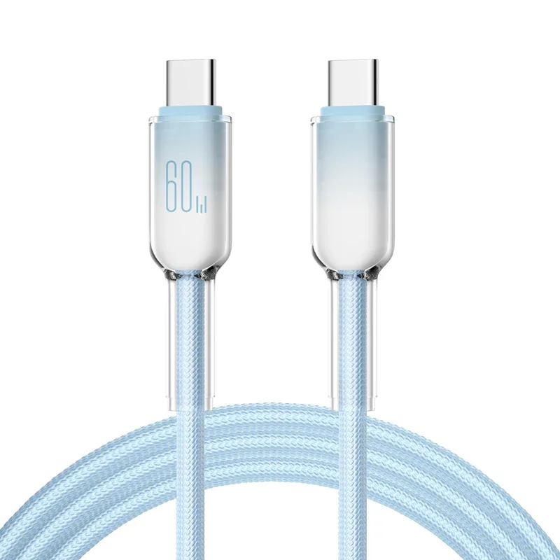 Fast Charging Durable Type-C to C Cable - High-Speed Data Transfer with Anti-Fouling Shell, 60W