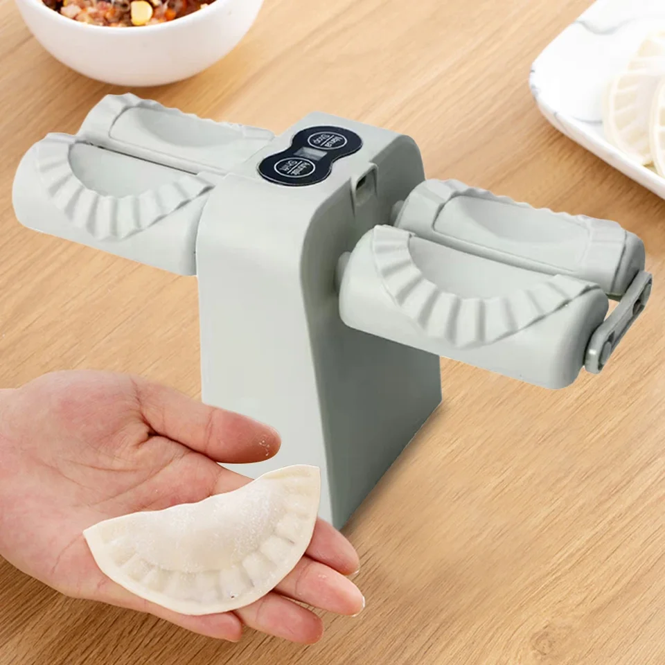Machine à raviolis électrique automatique à double tête, moule à