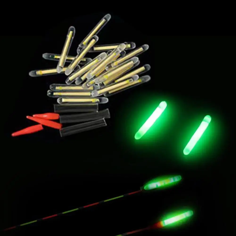 50PCS 2.2-4.5mm Light Night Fishing Float Rod Lights Dark Glow Stick Fishing Fluorescent Lightstick