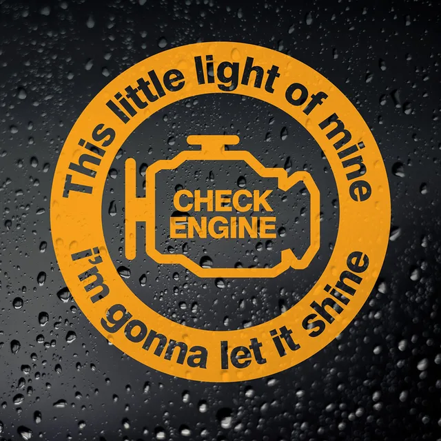This Little Light Of Mine Engine Check Car Sticker And Decals Die Cut Vinyl Accessories