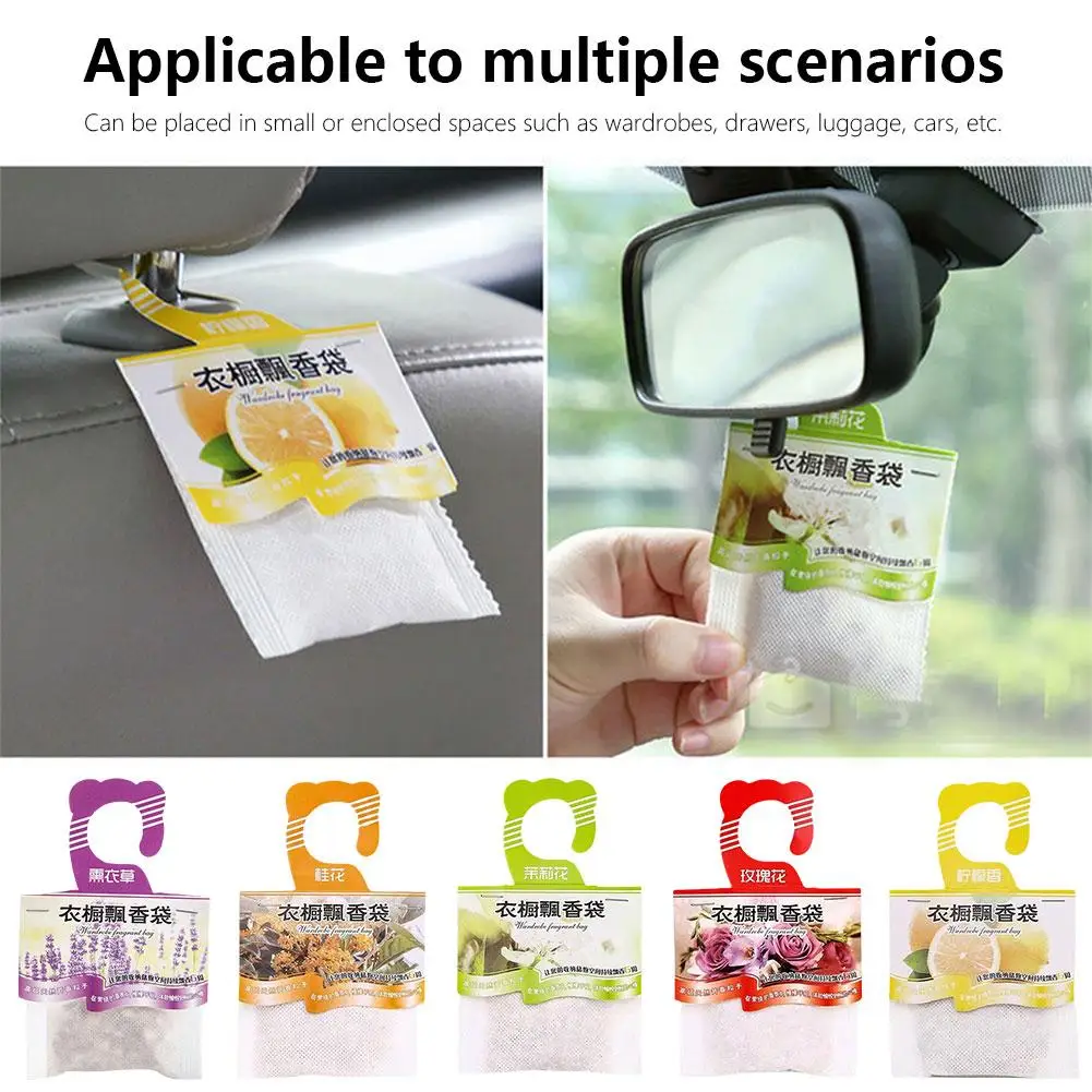 Wardrobe Sachet Lavender Fragrance Air Freshener Pack Hanging Aromatherapy Bag Insect Solution Mildew Sachet Proof Natural Z1L7