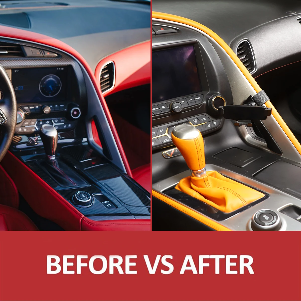 Phone Holder Mobile Phone Holder Auto Mobile Phone Holder GPS Mount Bracket Stander For Chevrolet Corvette C7 2014-Adjustable