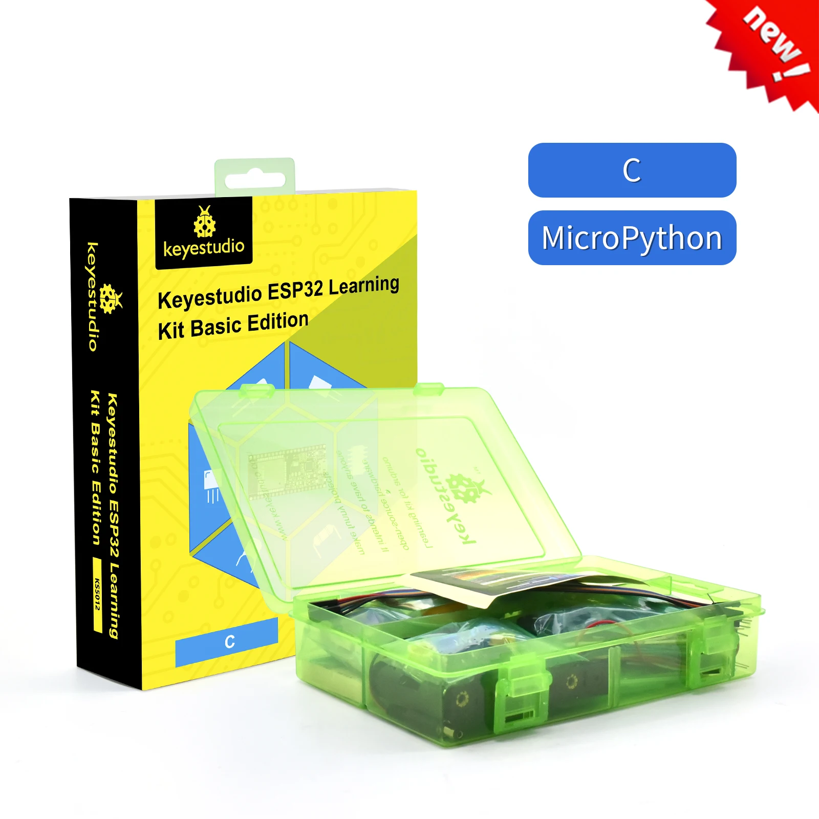 Keyestudio ESP32 Basic  Learning Kit Electronic Components Sensors Modules For Arduino Starter Kit Support Python Programming