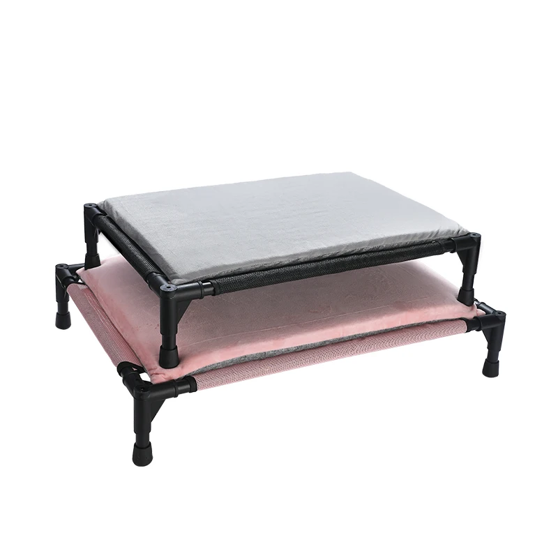 Portable luxury chew proof elevated aluminum dog bed frame elevated cooling pet dog cot bed