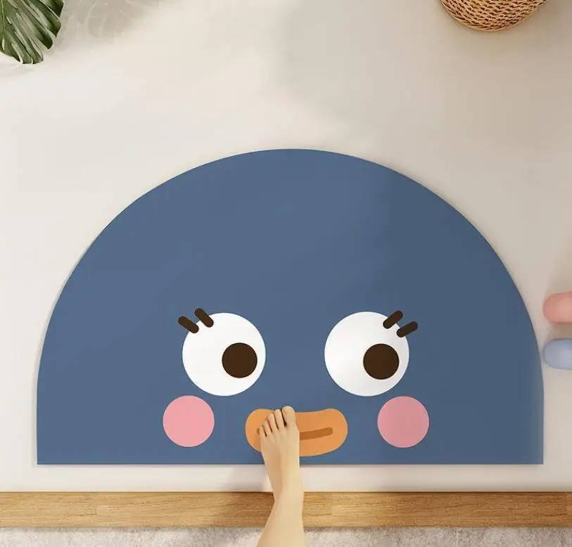 

bathroom anti-skid mat, bathroom absorbent floor mat Cartoon carpet