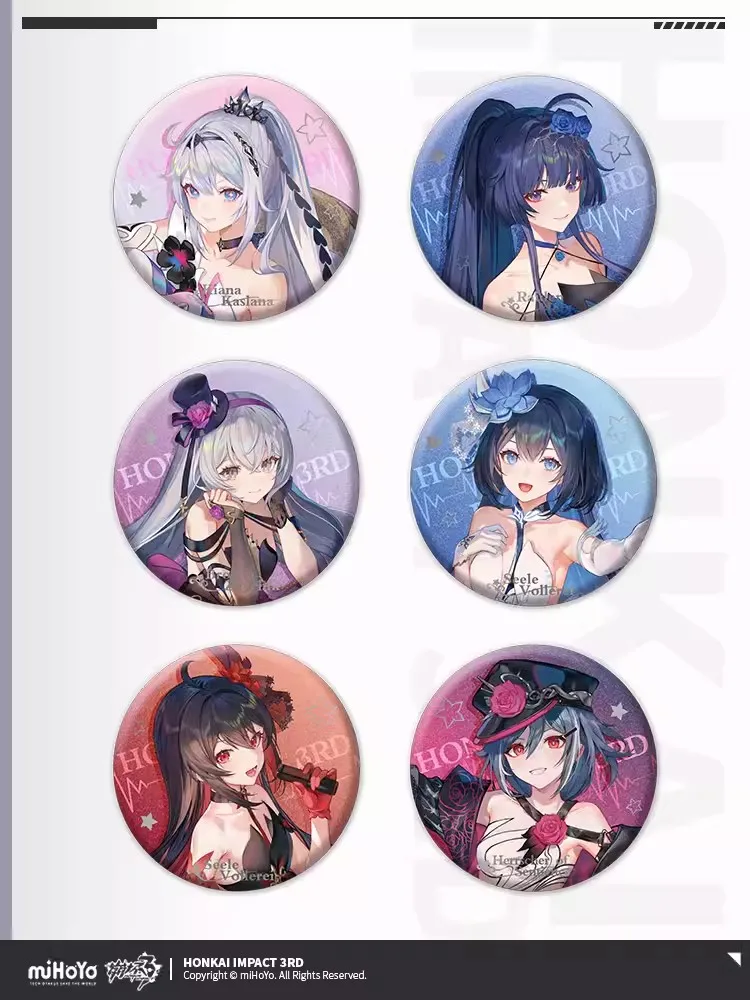 

MiHoYo Honkai Impact 3 Seele Character Theme Tinning Badge Fashion New Decoration Cosplay Peripheral Animation Accessories