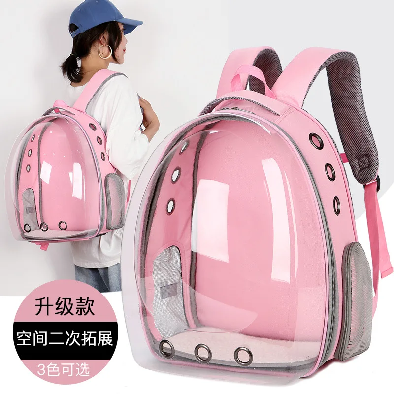 Cat bag breathable portable pet carry backpack cat and dog outdoor travel backpack transparent space style pet cat bag