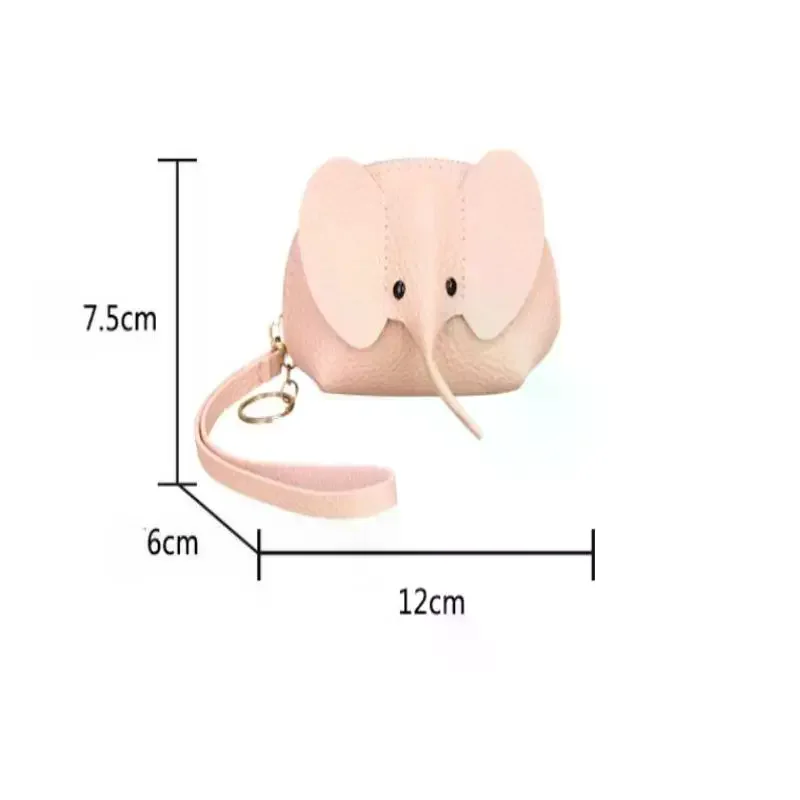 1Pcs Creative Lipstick Zipper Card Bag Cute Small Elephant Wallet Cosplay Anime Purse Elephant Japanese Bag Backpack