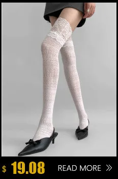 Y Demo Sexy Y2k Millennium Medias de encaje por encima de la rodilla con tiras cruzadas y diseño hueco, conjunto de medias grises en capas