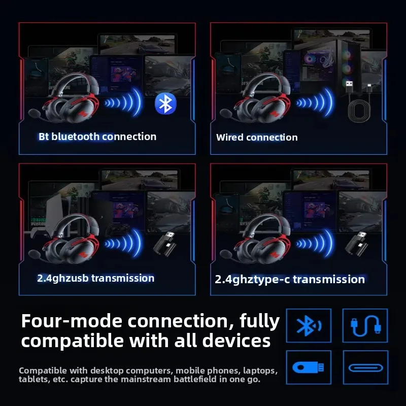 이어폰 마이크가 장착된 새로운 M7Pro 무선 헤드폰 2.4G 블루투스 헤드셋 PC 노트북 게이머 CSGO/FPS Esports 게임용 헤드셋 소년 선물
