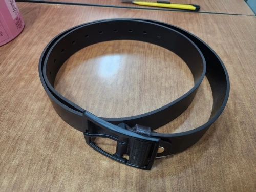 MIDNIGHT SOVEREIGN™ – Black Buckle Genuine Leather Belt photo review