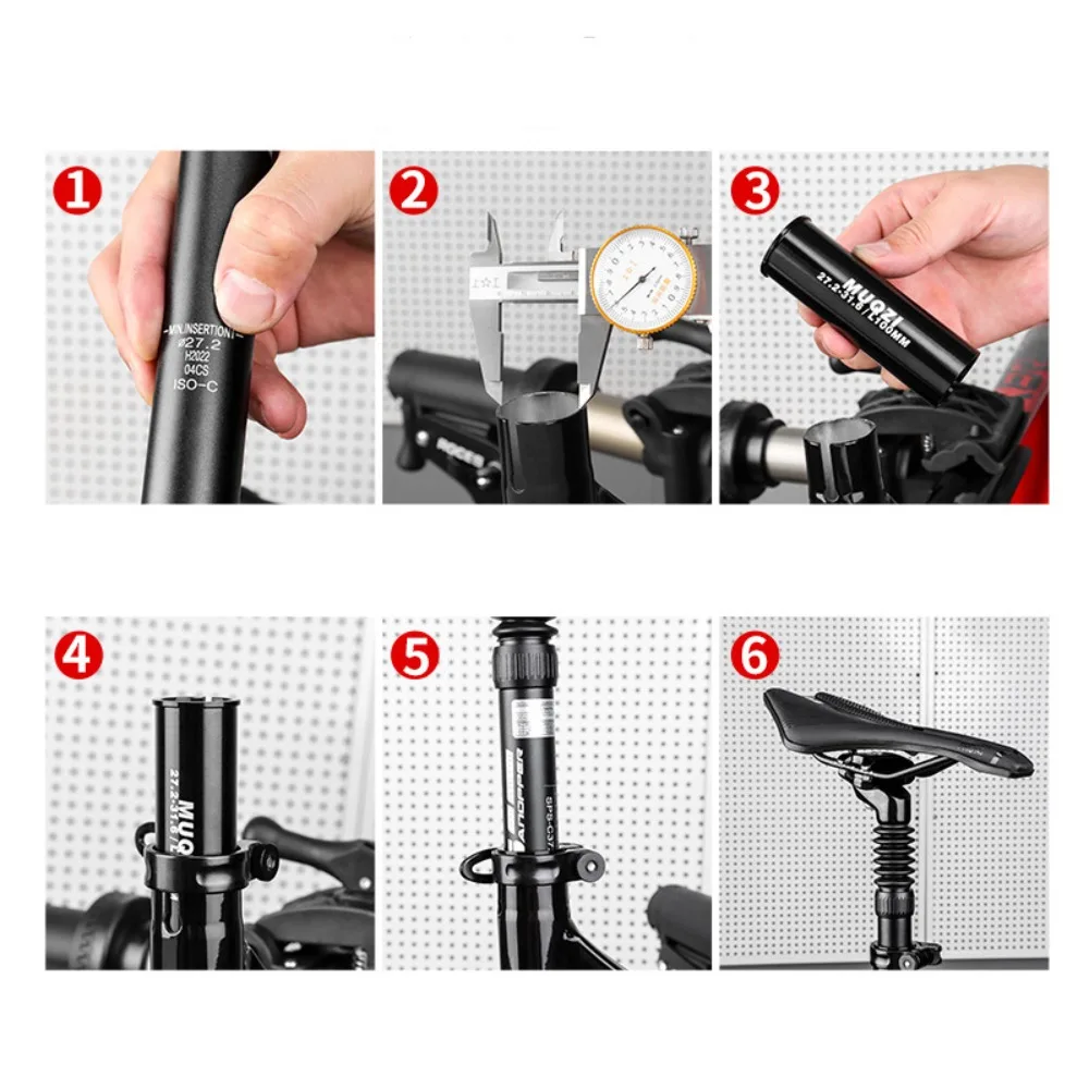 Bicycle Seat Post Aluminum Alloy Bicycle Seatpost Sleeve Tube Conversion Adapter 22.2-33.9mm