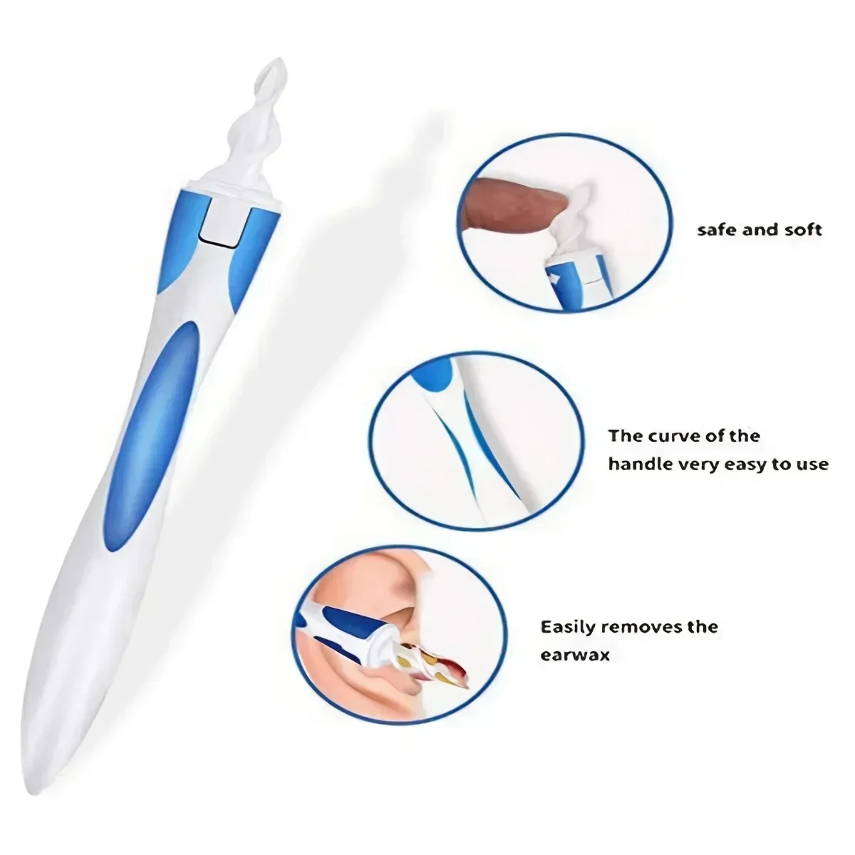 Ear Wax Remover Tool Ear Cleaner With Soft Silicone 16 Replacement Tips Simply To Grab Extract Earwax