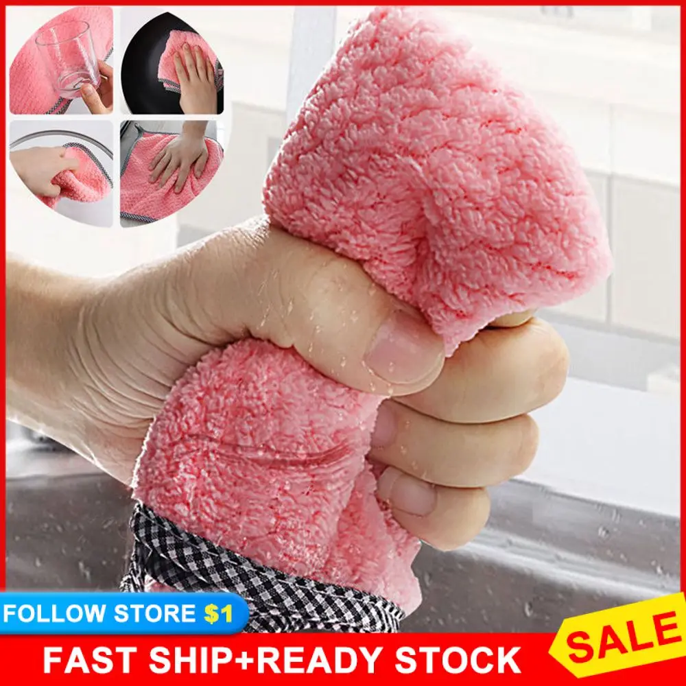 Dish Cloth Water Absorbing Coral Fleece Rag Kitchen Rag Cleaning Tools dish-cloth-water-absorbing-coral-fleece-rag-kitchen-rag-cleaning-tools