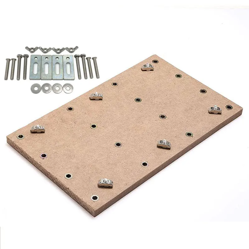 CNC 3018 MAX /3018 Pro/3020 Plus 조각 기계 용 M6 구멍 액세서리가있는 작업대 보호 보드 MDF Spoilboard