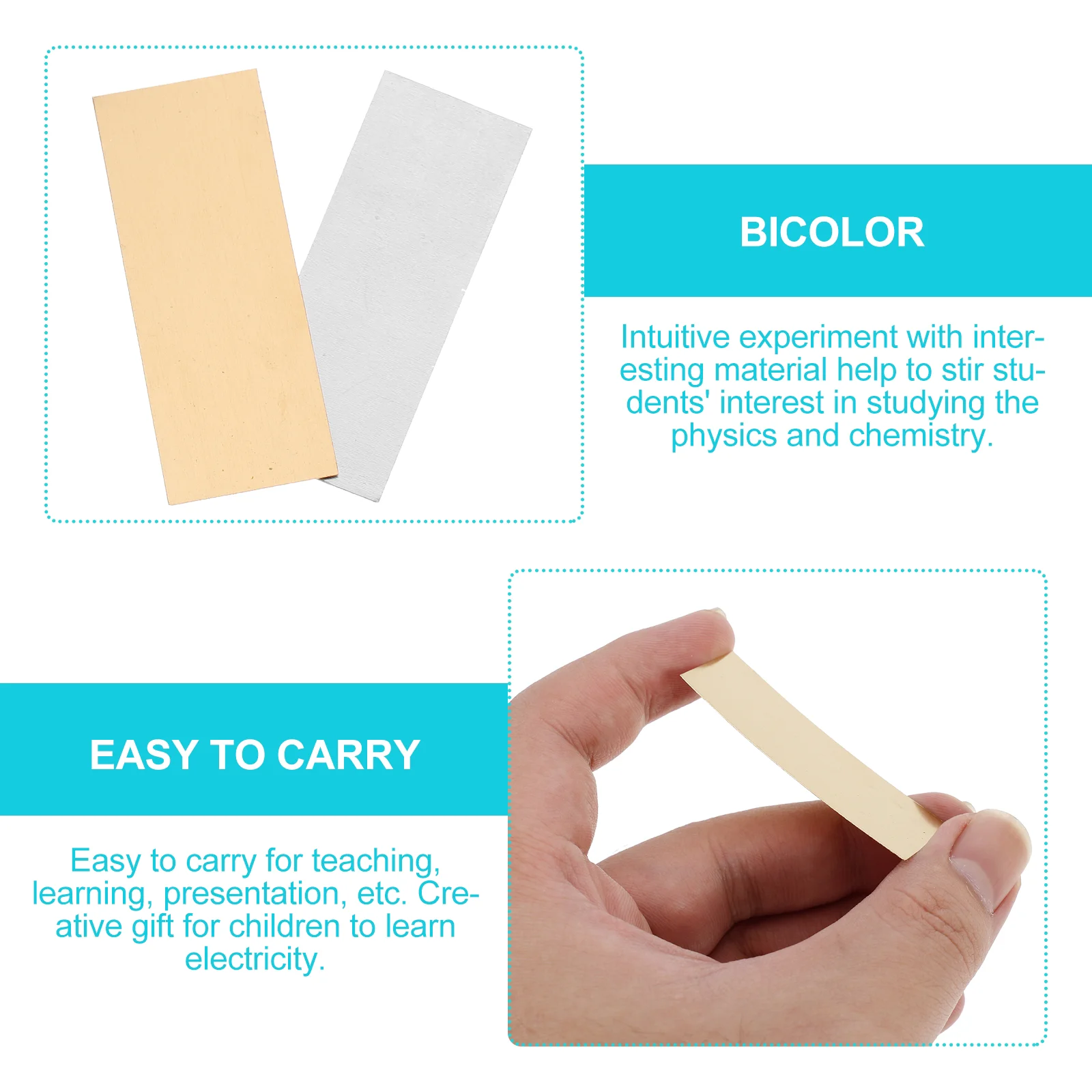 10 Pairs Zinc Sheet Copper Scientific Fruits Strips Batteries Experimental Supplies Materials Pin-type Moss