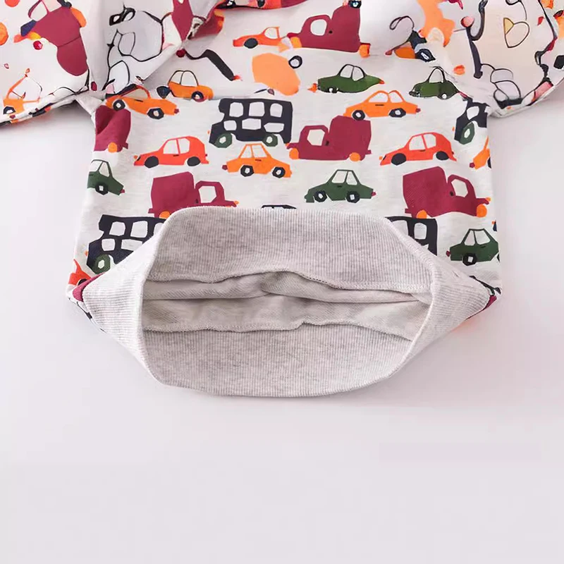 Autumn New Tops Kids Clothes Baby Boys Children's Clothing 2025 Spring Cartoon Vehicles Infants Sweatshirts Hoodie