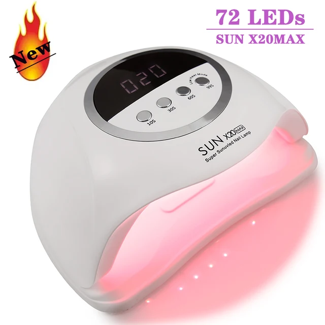 320W SUN X20MAX Nail Dryer Machine 72 LEDs UV LED Lamp for Nails Gel Polish Curing Manicure Lamp