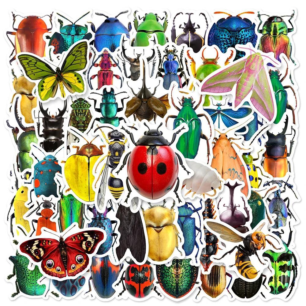 

10/30/50PCS Cartoon Cute Insect Doodle Stickers Small Animal Decals Toys DIY Car Skateboard Laptop Graffiti Sticker for Kid Toys